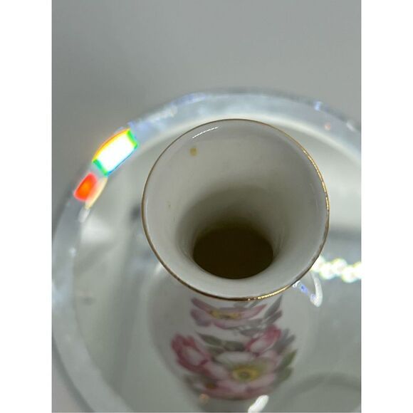 Vtg GEROLD PORZELLAN 6" E&R Pink Wild Roses Bud Vase Made in West Germany, B3#12 - Picture 3 of 5